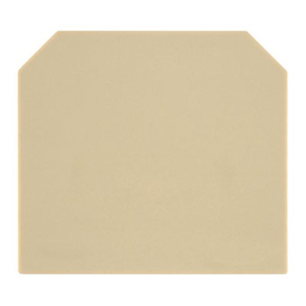 End plate (terminals), 58 mm x 1.5 mm, dark beige image 1