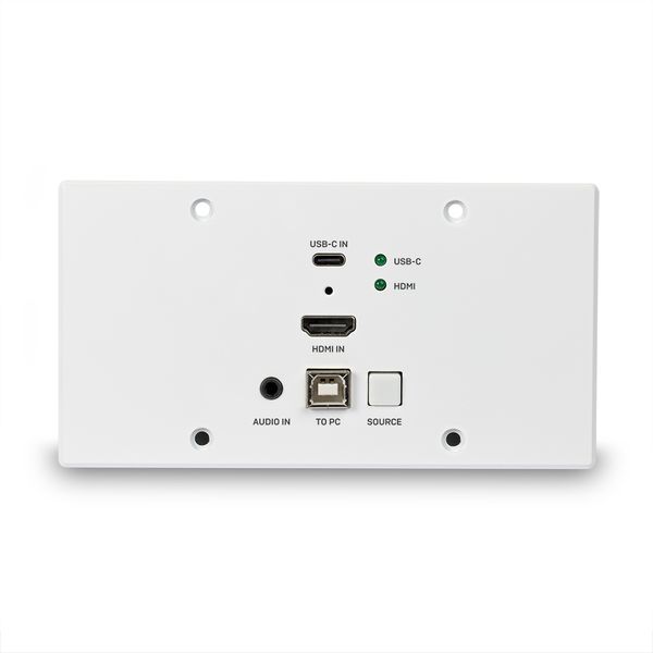 150m Cat.6 HDMI 4K60 & Type C HDBaseT EU Wall Plate KVM Extender, Transmitter Extends Type C or HDMI® and USB signals up to 150m via HDBaseT image 2