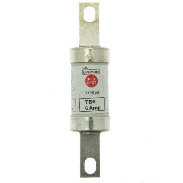 Fuse-link, low voltage, 6 A, AC 660 V, DC 460 V, BS88, 27 x 112 mm, gL/gG, BS image 1