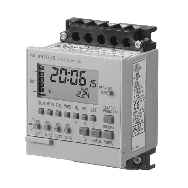 Digital Time Switch, Weekly, Surface mounting/track mounting, 2 circui image 3