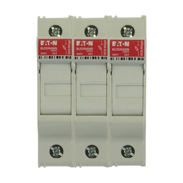 Fuse-holder, LV, 30 A, AC 600 V, 10 x 38 mm, 3P+N, UL, IEC, DIN rail mount image 18