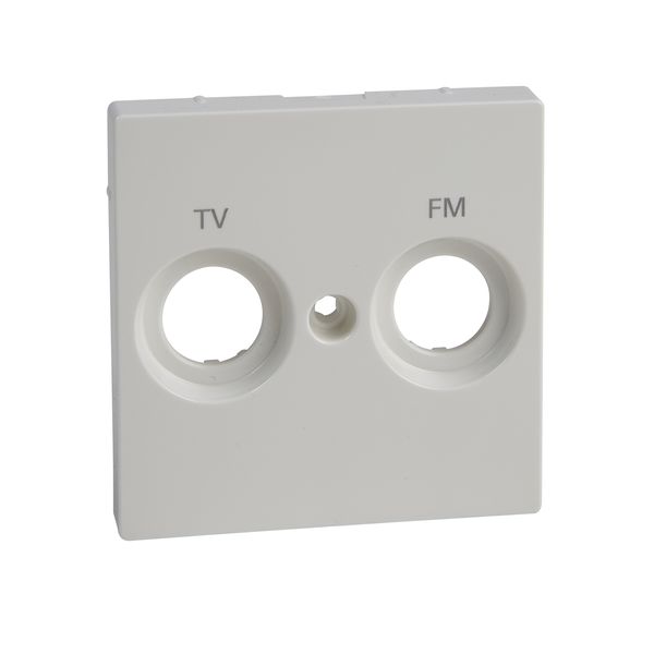 Central plate marked FM+TV for antenna sock.-out., polar white, glossy, System M image 2