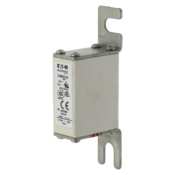 Fuse-link, high speed, 80 A, AC 690 V, DIN 000, 21 x 40 x 100 mm, aR, DIN, IEC image 6