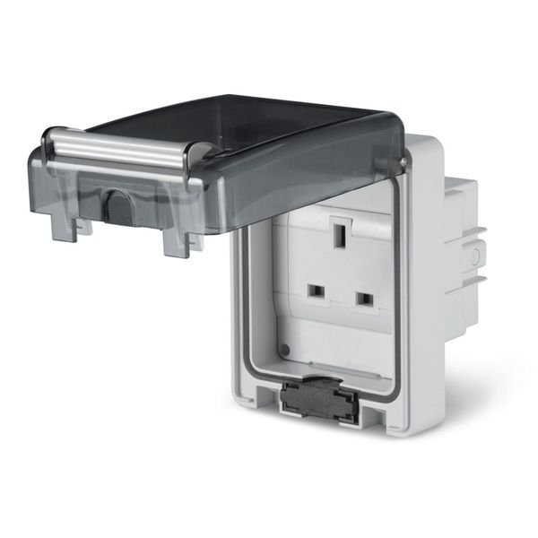 SINGLE UNSWITCHED SOCKET IP66 70x87 13A image 1