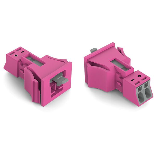 Snap-in plug 2-pole Cod. B pink image 2