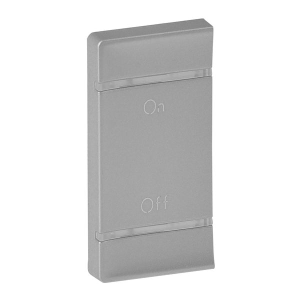 Cover plate Valena Life - ON/OFF marking - left-hand side mounting - aluminium image 1