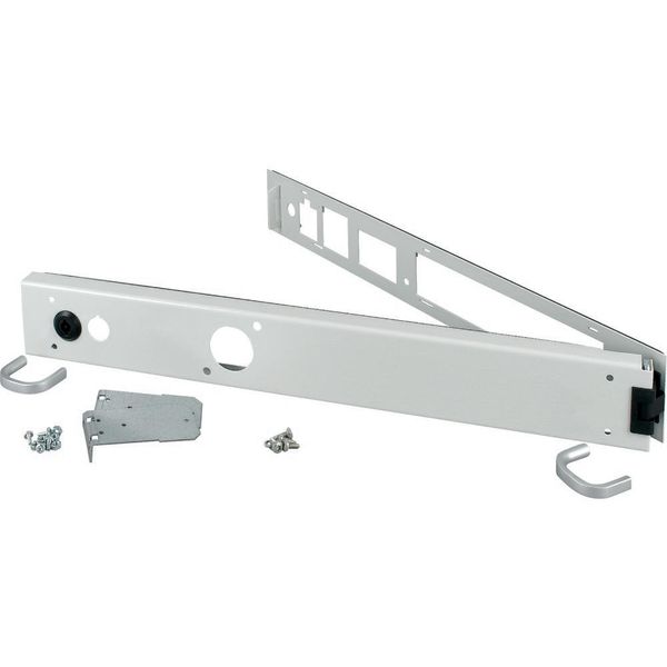 Opening metal front plate for XW drawer, ventilated, IP31, H=75mm, gre image 3