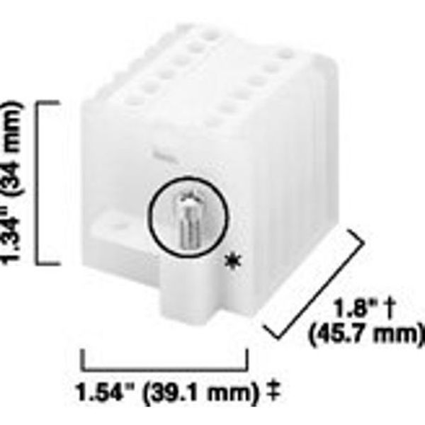 Allen-Bradley, 1492 Panel Mount Block, High-density 6-Pole image 1