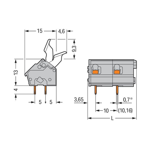 PCB terminal block push-button 2.5 mm² light gray image 4