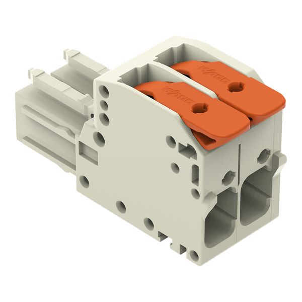 1-conductor female connector lever Push-in CAGE CLAMP® light gray image 3