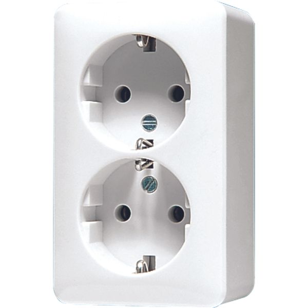 SCHUKO® socket, 47 mm high 6020KIAWW image 2