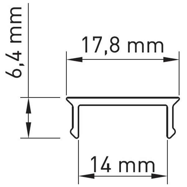 PMMA cover LB flat transparent L-2000mm W-18mm H-6mm image 4