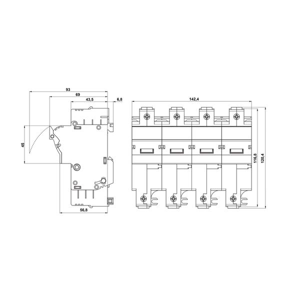 Fuse Carrier 3-pole+N, 100A, 22x58 image 4