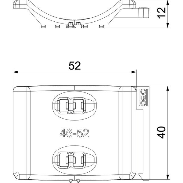 2058UW 52 LGR Counter-trough combinable with double trough 46-52mm image 2