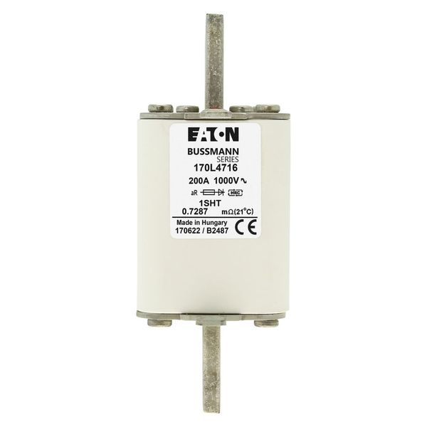 Fuse-link, high speed, 200 A, AC 1000 V, Size 1, 53 x 53 x 135 mm, aR, IEC, single indicator image 7