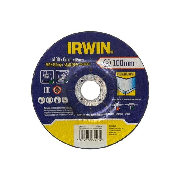 Metal grinding disc 100 x 6 x 16mm image 1