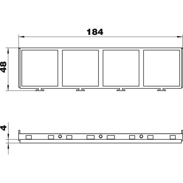 MT45V 4 Installation frame for 4 x 1 Modul 45 image 2