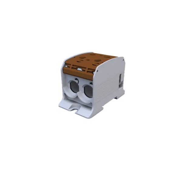 STB 95-2 Rail-mounted terminal block Al/Cu 87520 SIMBLOCK brown image 2