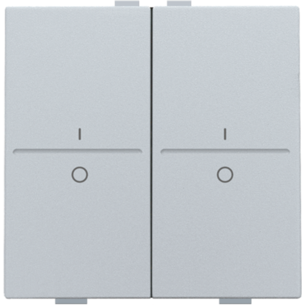 Double key with 'I' and '0' symbols for wireless switch or push button image 1