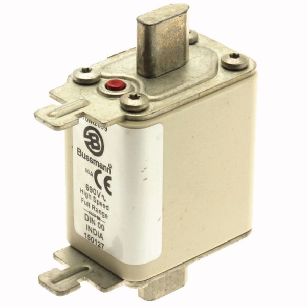 Fuse-link, high speed, 16 A, AC 690 V, DIN 00, 30 x 60 x 79 mm, gR, DIN, IEC, single indicator image 3