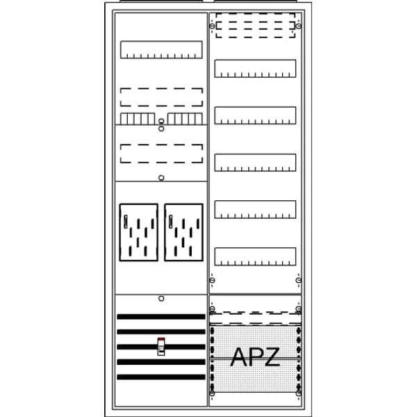 BA27BM Meter board, Field width: 2, Rows: 57, 1100 mm x 550 mm x 215 mm, Isolated (Class II), IP31 image 25