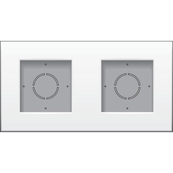 Double surface-mounting kit for two flush-mounting functions, white image 3