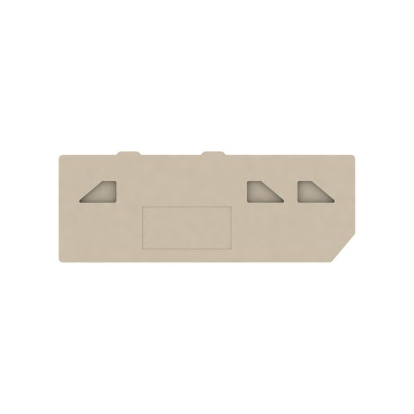 End plate (terminals), 83.3 mm x 2.5 mm, dark beige image 1