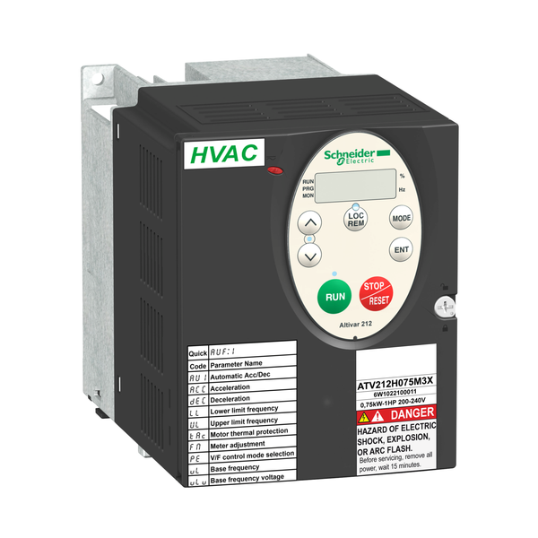 variable speed drive ATV212 - 0.75kW - 1hp - 480V - 3ph - EMC - IP21 image 4