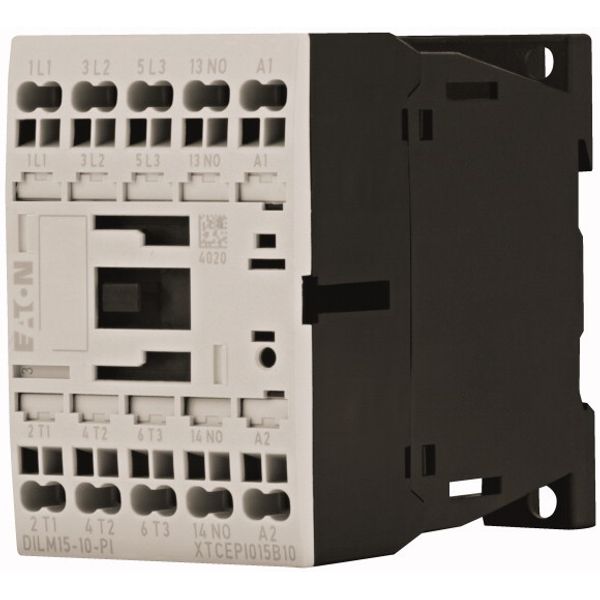 Contactor, 3 pole, 380 V 400 V 7.5 kW, 1 N/O, 110 V 50 Hz, 120 V 60 Hz, AC operation, Push in terminals image 2