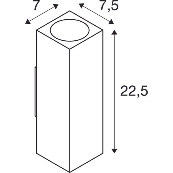 THEO UP/DOWN OUT wall lamp, GU10, max. 2x35W, square, white image 3