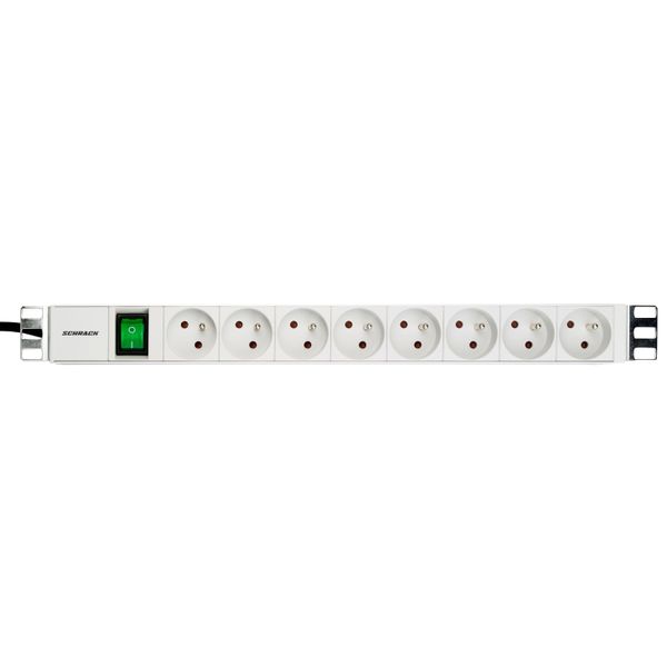 19" PDU, 8xUTE, On/Off-Switch, Profile ALU 1U, 2m-cable image 2