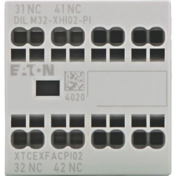 Auxiliary contact module, 2 pole, Ith= 16 A, 2 NC, Front fixing, Push in terminals, DILM7-10 - DILM38-10 image 11