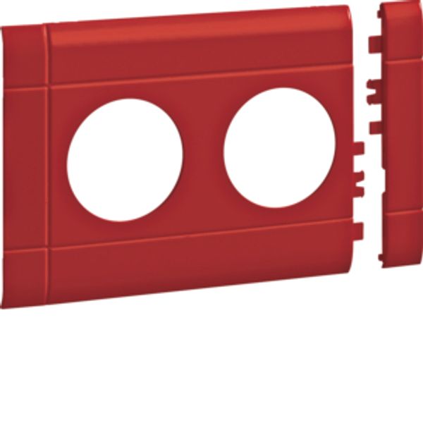 Frontplate 2-gang socket BR 100 red image 1