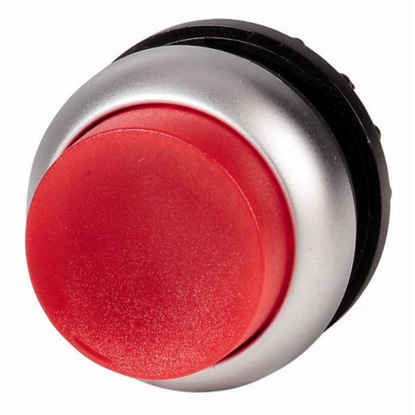 Illuminated pushbutton actuator, RMQ-Titan, Extended, momentary, red, Blank, Bezel: titanium image 1