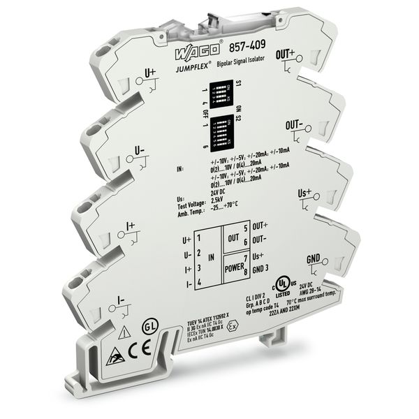 Isolation amplifier Bipolar current and voltage input signal Bipolar c image 1