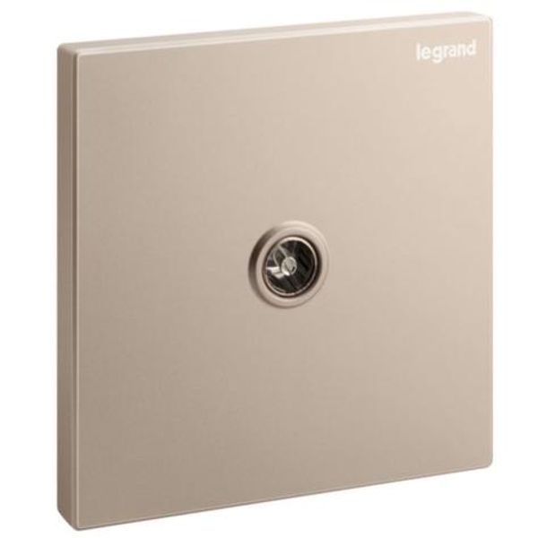 Galion - 1 gang TV female terminal socket outlet - Rose Gold image 1