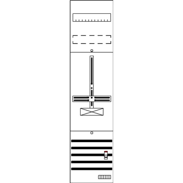 DF17AB Meter panel, Field width: 1, Rows: 0, 1050 mm x 250 mm x 160 mm, IP2XC image 17