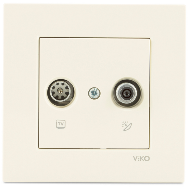 Karre Beige Sat Socket Terminated (Sat-TV) image 1