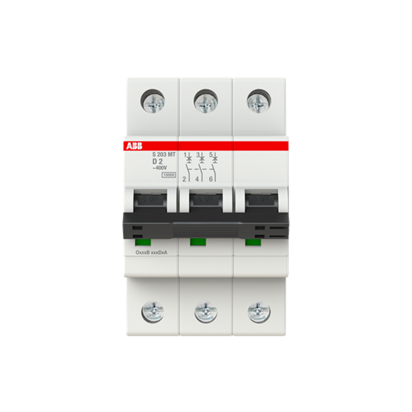 S203MT-D2 Miniature Circuit Breakers MCBs - 3P - D - 2 A image 5