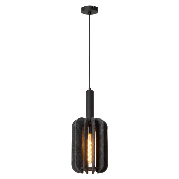 Lucide RAFAL - Hanging lamp - Ø 20 cm - 1xE27 - Gray image 1