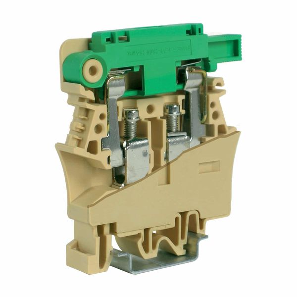 Screw terminal block 10mm2 portafusibile, 1-level, wtih CIL predisposition, beige.color image 1