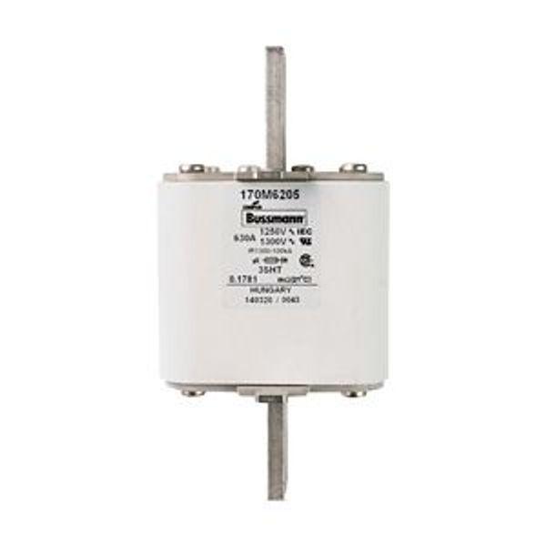 Fuse-link, high speed, 630 A, AC 1250 V, size 3, 76 x 76 x 150 mm, aR, IEC, single indicator image 5