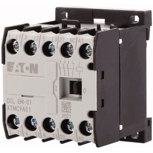 Contactor, 230 V 50/60 Hz, 3 pole, 380 V 400 V, 4 kW, Contacts N/C = Normally closed= 1 NC, Screw terminals, AC operation image 3