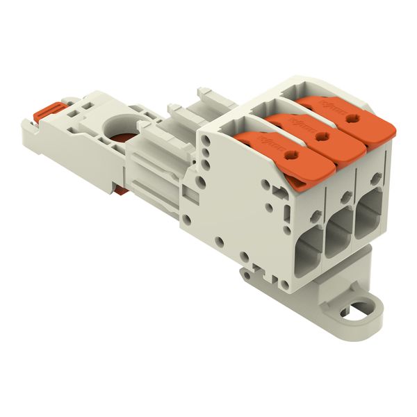 1-conductor female connector lever Push-in CAGE CLAMP®, light gray image 1