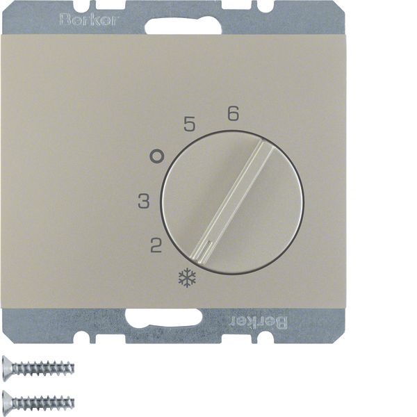 Thermostat, change-over contact, centre plate, K.5, stainless steel ma image 1