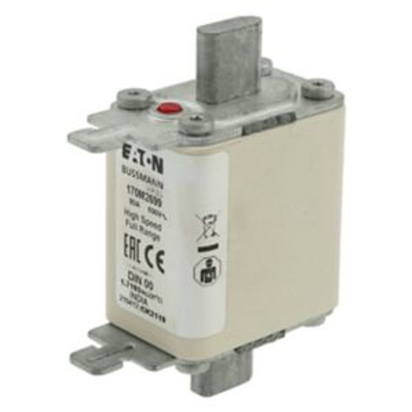 Fuse-link, high speed, 80 A, AC 690 V, DIN 00, 30 x 60 x 79 mm, gR, DIN, IEC, single indicator image 5