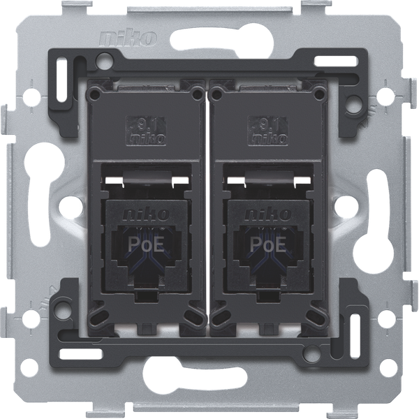 2 RJ45 connections UTP cat. 6, PoE++ ready, flat model, incl. base 71 image 2