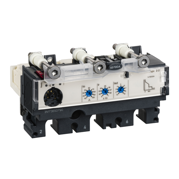 trip unit MicroLogic 2.2 for ComPact NSX 160/250 circuit breakers, electronic, rating 160A, 3 poles 3d image 4