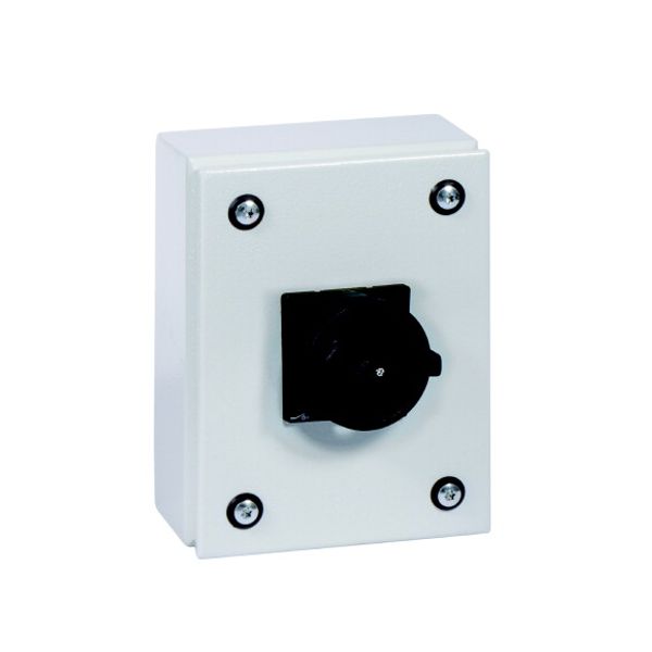 Main switch, T0, 20 A, surface mounting, 1 contact unit(s), 2 pole, STOP function, With black rotary handle and locking ring, Lockable in the 0 (Off) image 4