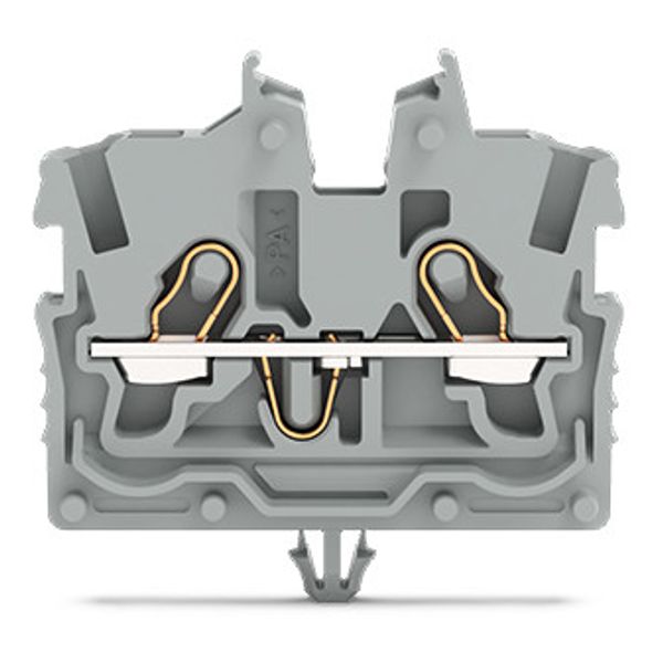 2-conductor miniature through terminal block with operating slots 1 mm image 3